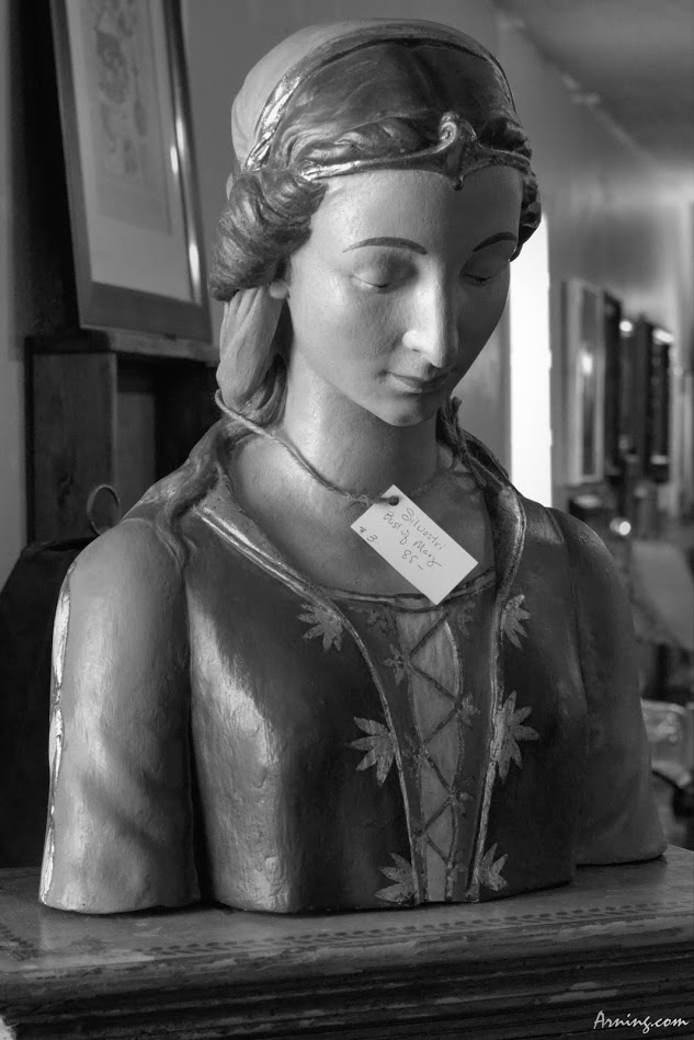 Bust of the Virgin Mary in an antique store just outside Moriarty NM  