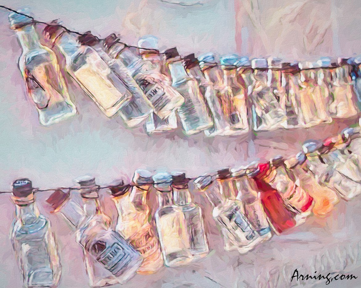 String of Miniature Bottles